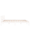 Day Bed Solid Wood Pine 160x200 cm King Size White