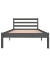 Day Bed Solid Wood Pine 90x200 cm Grey