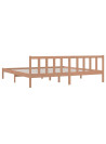 Bed Frame Honey Brown Solid Pinewood 200x200 cm