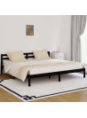 Day Bed Solid Wood Pine 200x200 cm Super King Black