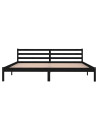 Day Bed Solid Wood Pine 200x200 cm Super King Black