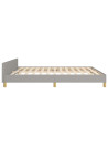 Bed Frame with Headboard Light Grey 180x200 cm 6FT Super King Fabric