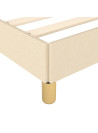 Bed Frame with Headboard Cream 180x200 cm 6FT Super King Fabric