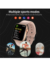 Smart Watch Women for Android IOS Phone Bluetooth Call Sport Fitness Tracker Blood Pressure Monitor Smartwatches Pink