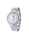 STEALTH STEEL WATCH | - Silver Tone Finish Stainless Steel Simulated Diamond 40mm Mens Watch W/Date