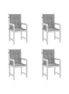 Garden Lowback Chair Cushions 4 pcs Grey Oxford Fabric