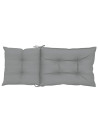Garden Highback Chair Cushions 6 pcs Grey 120x50x7 cm Fabric