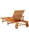 Sun Loungers 2 pcs with Cushions Solid Acacia Wood