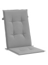 Garden Highback Chair Cushions 6 pcs Grey 120x50x3 cm Fabric