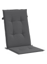 Garden Highback Chair Cushions 6 pcs Anthracite 120x50x3 cm Fabric