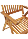 Garden Reclining Chairs 4 pcs with Cushions Solid Acacia Wood
