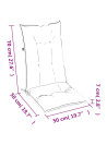 Garden Highback Chair Cushions 4 pcs Anthracite 120x50x7 cm Fabric