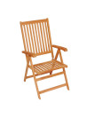 Garden Chairs 6 pcs with Anthracite Cushions Solid Teak Wood