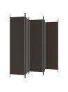 6-Panel Room Divider Brown 300x200 cm Fabric