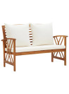 4 Piece Garden Lounge Set with Cushions Solid Acacia Wood