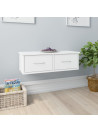 Wall-mounted Drawer Shelf White 60x26x18.5 cm Engineered Wood