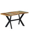 Dining Table 140x70x75 cm Solid Reclaimed Wood