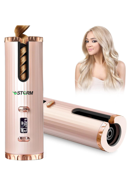 GStorm Hair Curler, Cordless Automatic Hair Curler, 6 Portable Adjustable Temperatures with LCD Display(SL809GST)