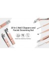 Nail Clipper Set and Facial Care Kit, 18 in 1 Rose Gold, Professional Grooming Set for Men and Women