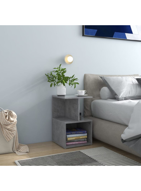 Bedside Cabinet Concrete Grey 35x35x55 cm Engineered Wood