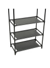 Clothes Rack Steel and Non-woven Fabric 55x28.5x175 cm Black