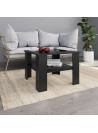 Coffee Table Black 60x60x42 cm Engineered Wood