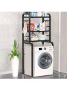 Foldable Three-Tier Washing Machine Storage Rack, foldable for organization and space saving purposes