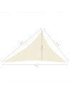Sunshade Sail 160 g/m² Cream 3x4x5 m HDPE