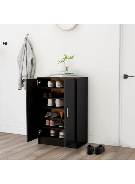 Shoe Cabinet Black 60x35x92 cm Engineered Wood