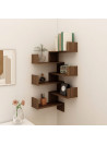 Wall Corner Shelves 2 pcs Brown Oak 40x40x50 cm Engineered Wood