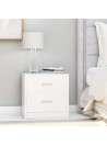 Bedside Cabinet White 40x30x40 cm Engineered Wood