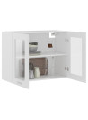 Hanging Glass Cabinet White 80x31x60 cm Engineered Wood
