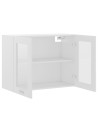 Hanging Glass Cabinet White 80x31x60 cm Engineered Wood