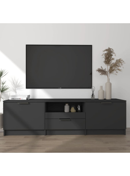 TV Cabinet Black 140x35x40 cm Engineered Wood