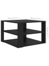 Coffee Table Black 60x60x40 cm Engineered Wood