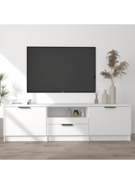 TV Cabinet White 140x35x40 cm Engineered Wood