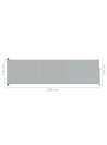 Patio Retractable Side Awning 180x600 cm Grey