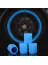 Luminous Tire Valve Caps, Universal Tire Valve Cap For Car, Motorcycle, Bike - 4pcs (Blue)