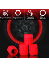 Luminous Tire Valve Caps, Universal Tire Valve Cap For Car, Motorcycle, Bike 4pcs (red)
