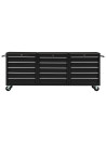 Tool Trolley with 15 Drawers Steel Black (147183+2x147184)