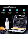 GEEPAS - Waffle Maker, Electric Waffle Maker 2 Slices, Non-Stick Waffle Maker with Adjustable Temperature Control