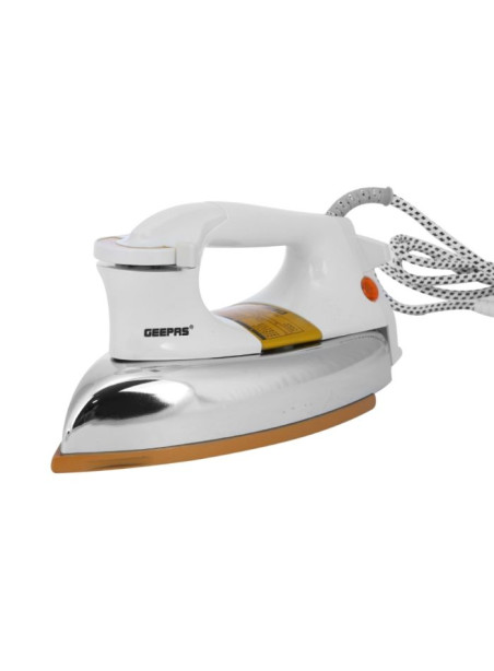 Geepas - Heavy Weight Dry Iron - 1200W, Temperature Control, Non Stick Sole Plate, Indicator Lights, Overheat Protecte (GDI2