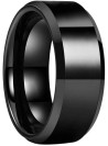 CONGRESSIONAL TUNGSTEN RING - SINGLE AND COUPLE RINGS Black, Size 11
