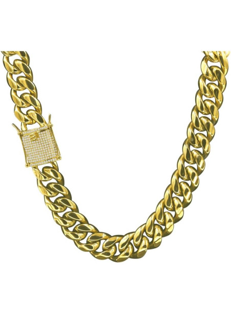 ULTRAIST 18MM CUBAN CHAIN 14K Gold IPG Triple Coated Micron Plated - 20" size