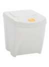 Stackable Garbage Bin Boxes 4 pcs White 100 L Polypropylene