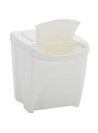 Stackable Garbage Bin Boxes 4 pcs White 100 L Polypropylene