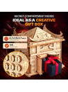 House of Dragon Wooden Secret Puzzle Box - Board Games for Adults, Kids, Brain Teasers, Unique Birthday Gifts for Women & Men