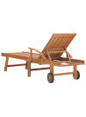 Sun Loungers 2 pcs with Anthracite Cushion Solid Teak Wood
