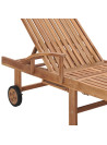 Sun Loungers 2 pcs with Anthracite Cushion Solid Teak Wood
