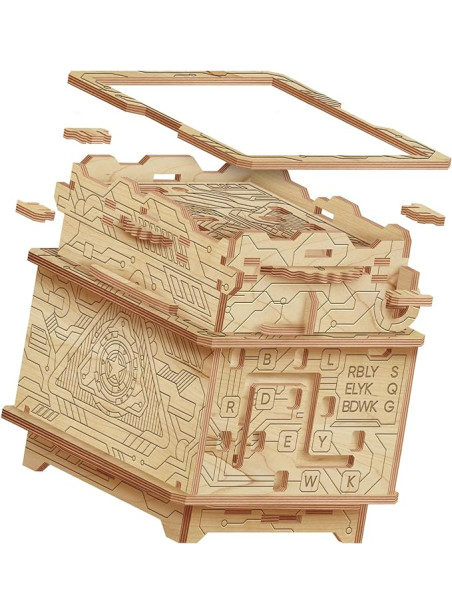 Orbital Box 3D Puzzles for Adults - 3in1 Wooden Puzzle Box, Escape Room in a Box, Gift Box Puzzle Games, Gift Idea, Brain Teaser